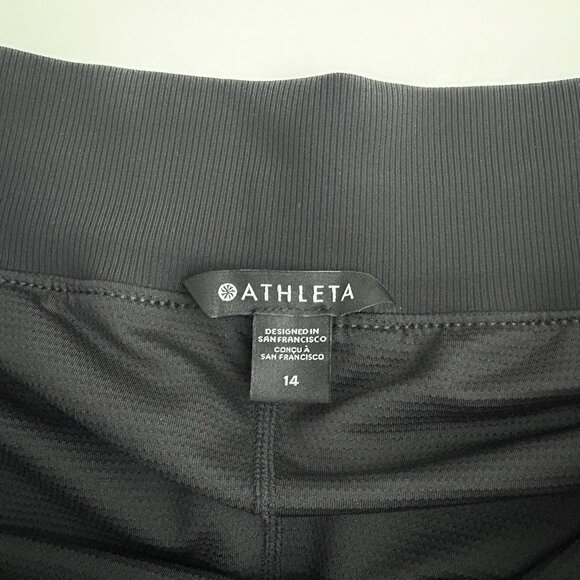 Athleta Brooklyn Mid Rise Active Skort (Size 14) Black 16” Work Travel Tennis - Picture 9 of 10